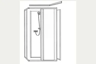 Roth Komplettdusche Exklusiv Oberteil Typ 155/845x845/Eckeinstieg links – Bild 4