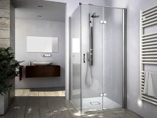 Roth Glasdusche Cariba Move E4 Eckhälfte rechts 900x2000 ESG klar – Bild 3