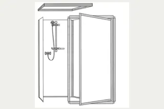 Roth Komplettdusche Exklusiv Oberteil Typ 161/845x845/1tlg.Flügeltür – Bild 3