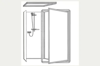 Roth Komplettdusche Exklusiv Oberteil Typ 161/845x845/1tlg.Flügeltür – Bild 4