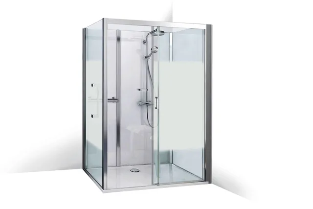 Roth Komplettdusche Vinata Comfort Eck Hoch weiß 1160x677 ESG Flow