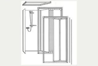 Roth Komplettdusche Exklusiv Oberteil Typ 232/945x945/Falttür – Bild 3