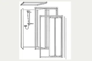 Roth Komplettdusche Exklusiv Oberteil Typ 233/945x945/Gleittür – Bild 3