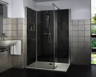 Roth Komplettdusche Vinata Style Beton Schwarz links 1560x877 anthrazit – Bild 2