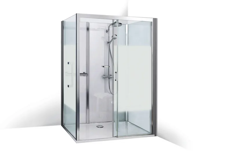 Roth Komplettdusche Vinata Comfort Eck Hoch weiß 1360x677 ESG Flow