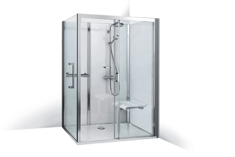 Roth Komplettdusche Vinata Comfort Eck Hoch weiß 1160x777 ESG klar