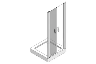 Roth Glasdusche Cariba P2 Pendelhälfte o.F.700x2000 ESG klar – Bild 4