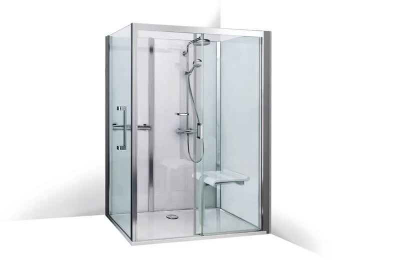 Roth Komplettdusche Vinata Comfort Eck Hoch weiß 1560x677 ESG klar