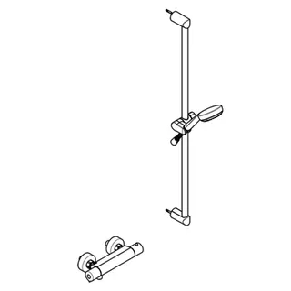 KLUDI LOGO Shower-Duo 1S Wandstange L=900mm chrom – Bild 2