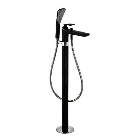 KLUDI BALANCE Stand Wannenfüll- und Brause-Einhandmischer mattschwarz/chrom