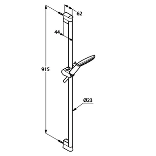 KLUDI FRESHLINE Brause-Set 1S L=900mm weiß/chrom – Bild 3