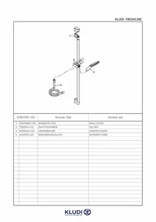 KLUDI FRESHLINE Brause-Set 1S L=900mm weiß/chrom – Bild 4