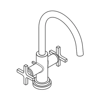 KLUDI NOVA FONTE Waschtischarmatur CLASSIC Einlochmontage chrom – Bild 2