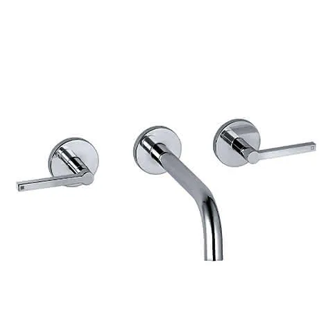 KLUDI NOVA FONTE 3-Loch-Waschtisch PURISTIC UP-Wandmontage 180 mm chrom