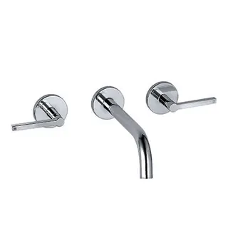 KLUDI NOVA FONTE 3-Loch-Waschtisch PURISTIC UP-Wandmontage 180 mm chrom