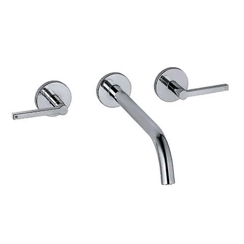 KLUDI NOVA FONTE 3-Loch-Waschtisch PURISTIC UP-Wandmontage 240 mm chrom