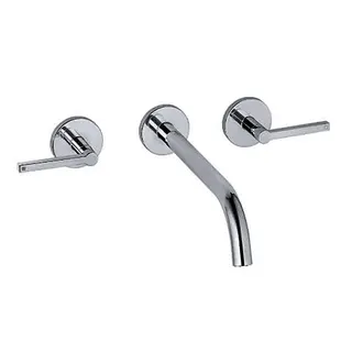 KLUDI NOVA FONTE 3-Loch-Waschtisch PURISTIC UP-Wandmontage 240 mm chrom