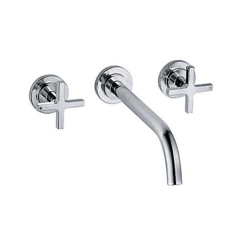 KLUDI NOVA FONTE 3-Loch-Waschtisch CLASSIC UP-Wandmontage 240 mm chrom