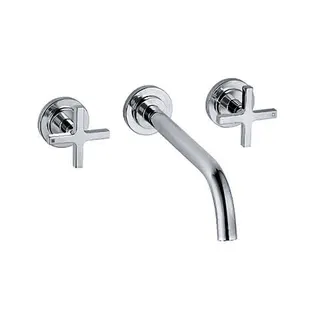 KLUDI NOVA FONTE 3-Loch-Waschtisch CLASSIC UP-Wandmontage 240 mm chrom