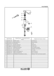 KLUDI BOZZ Waschtisch-EHM 75mm Ablaufg.,f.drucklose Speicher chrom – Bild 4
