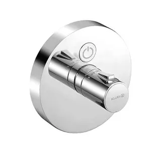 KLUDI PUSH UP-Thermostatarm. mit Drucktaste für 1 Verb., rund chrom