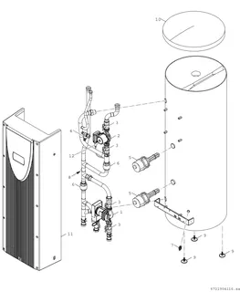 BOSCH Zubehör für Luftwärmepumpen BH 300 P Puffermodul mit 300l-Pufferspeicher – Bild 3
