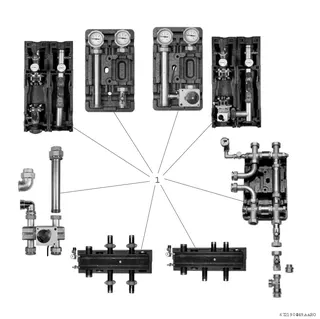 BOSCH Zubehör für Luftwärmepumpen WWM 50 Heizkreis-Set ohne Mischer, DN50 – Bild 2