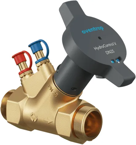 Oventrop-Strangreg.vent. HydroControl V PN16 DN32, G1 1/2 AG, HydroPort, EZB