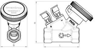 Oventrop-Strangreg.vent. HydroCom V PN16 DN25, Rp1 IG, HydroPort, EZB – Bild 5
