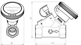 Oventrop-Str.-Absp.vent. HydroCom A PN16 DN25, Rp1 IG, HydroPort, EZB – Bild 4