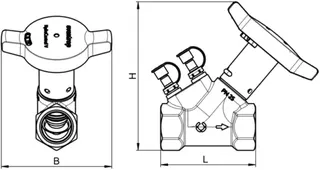 Oventrop-Strangreg.vent. HydroControl V PN25 DN40, Rp1 1/2 IG, HydroPort, EZB – Bild 4