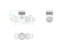 OVENTROP-Thermostatventil "AQH" DN15, DG, bis 400 l/h – Bild 2