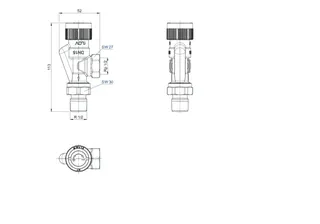 OVENTROP-Thermostatventil "AQH" DN15, Axial, bis 400 l/h – Bild 2