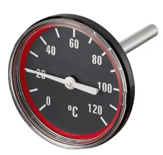 OVENTROP-Thermometer rot für "Regumat" Dn 25-50