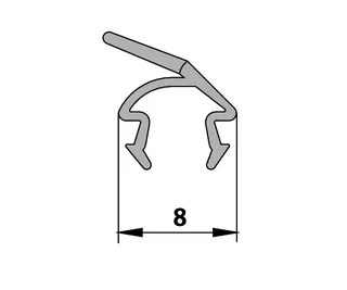 Kermi 4037 1x Anschlagdichtung Länge: 1972 mm – Bild 2