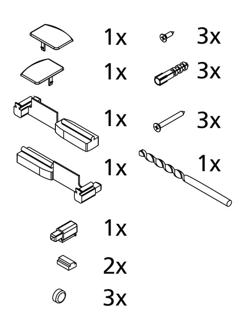 KR Kermi ZBV2002 Set Montagekleinteile