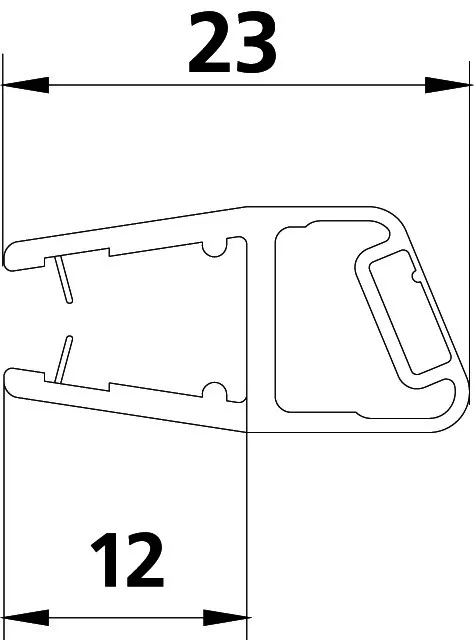 Kermi 6446 1x Magnetleiste 3270 18 Länge: 2000 mm