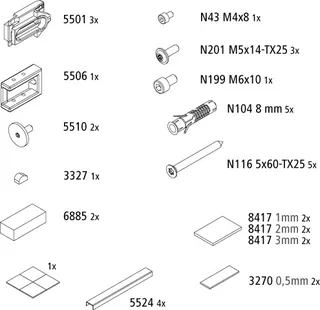 Kermi EBNI004 Set Montagekleinteile