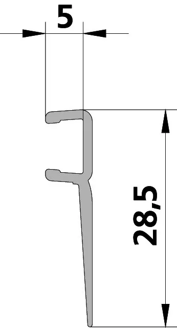 Kermi 5526 1x Glasabdichtung 5500 09 Länge 2000 mm