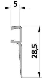 Kermi 5526 1x Glasabdichtung 5500 09 Länge 2000 mm
