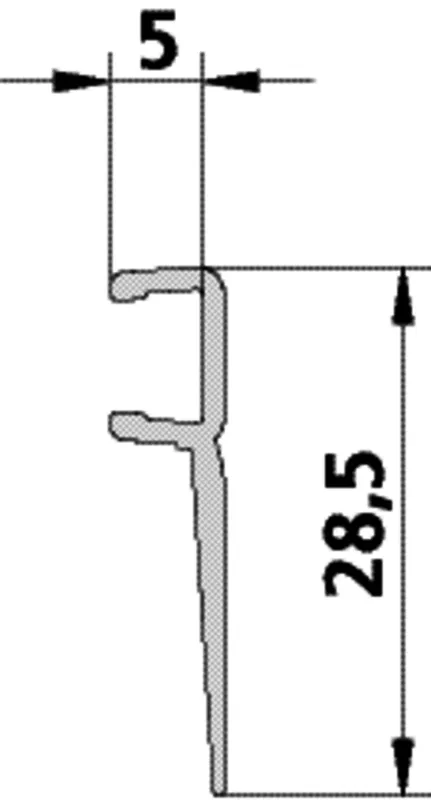 Kermi 5526 1x Glasabdichtung 5500 09 Länge 2000 mm