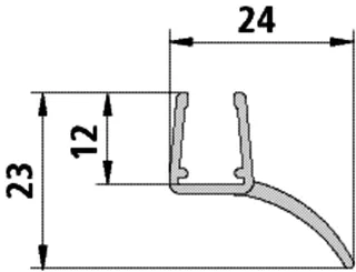 Kermi 6449 1x Anschlagdichtung Länge: 2000 mm