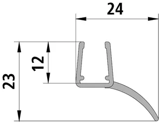 Kermi 6449 1x Anschlagdichtung Länge: 2000 mm – Bild 2