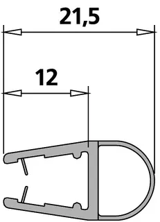Kermi 6453 1x Dichtleiste Länge: 2000 mm – Bild 2