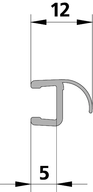 Kermi 1236 1x Glasabdichtung Länge 2000 mm