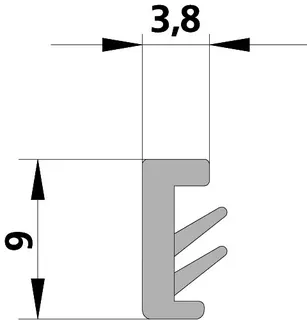 Kermi 5409 1x Dichtleiste Länge 1865 mm – Bild 2