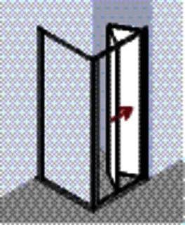 Kermi Falttür Nova 2000 FTD 0880x 2000 BV: 840-880 WEI Kerolan Fontana. – Bild 5