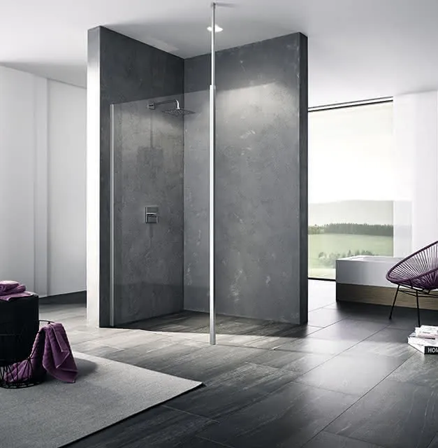 Kermi WALK-IN XB WDR 1400x 2000 BV: 1380-1400 SWS ESG klar