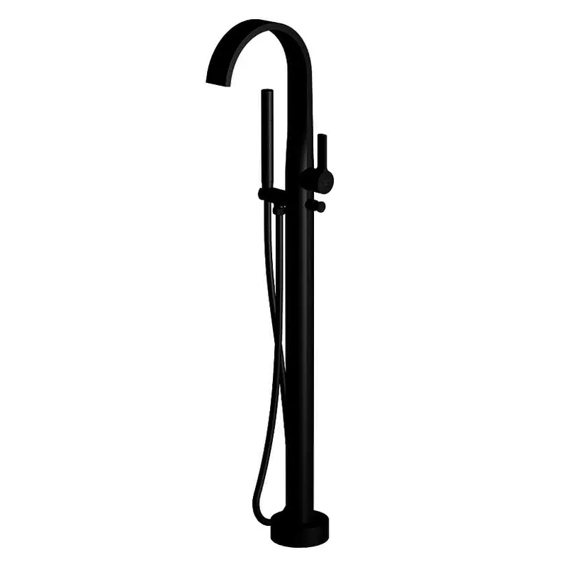 Freistehende Wanne/Brausearmatur design4YOU 3.0 Classic, matt schwarz