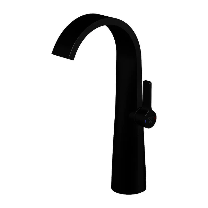 Waschtisch-Einhebelmischer mit Flexschläuchen design4YOU 3.0 Classic,3/8",matt schwarz